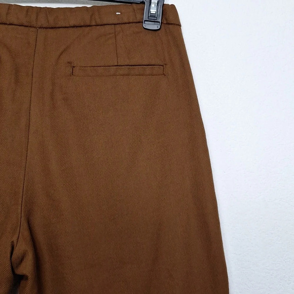Zara Brown Bohemian Baggy High Rise Tapered Leg Trouser Pants Size M - Picture 10 of 12